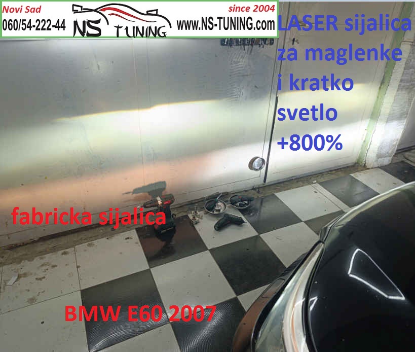 bmw e60 najjace led sijalice za kratka svetla maglenke d1s h8 ugradnja novi sad ns tuning